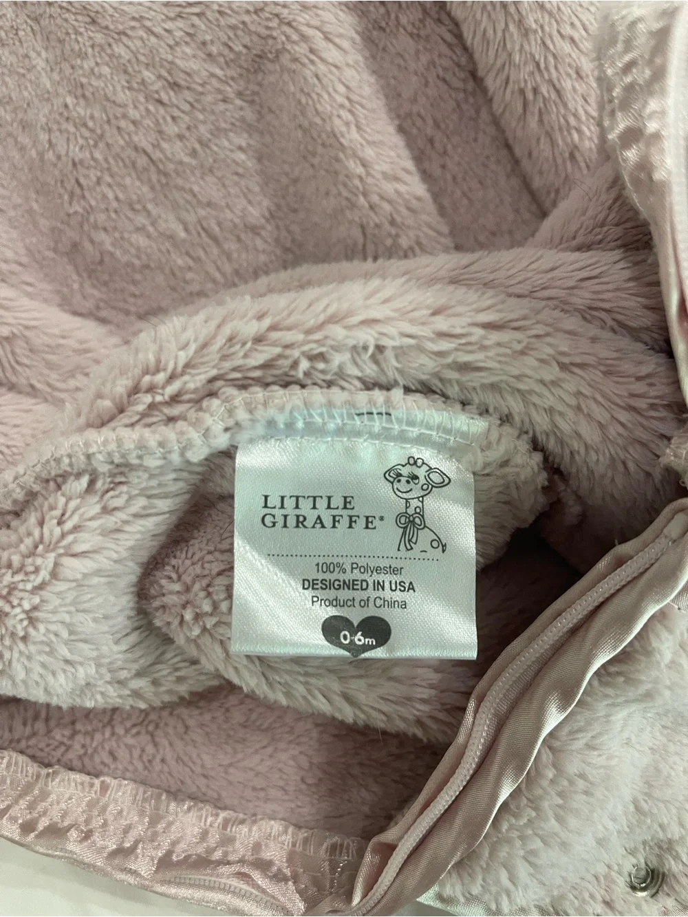 Little Giraffe Baby Sleep Sack. Set of 2 pink & white. Size 0-6mo